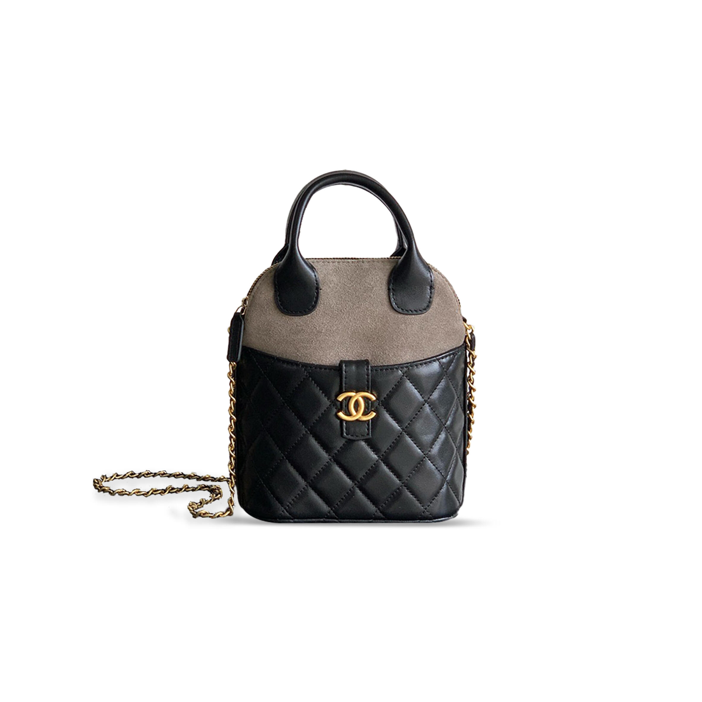 CHANEL MASTER CLUTCH WITH CHAIN SUEDE CALFSKIN, SHINY LAMBSKIN AP4742 (18*17*6cm)